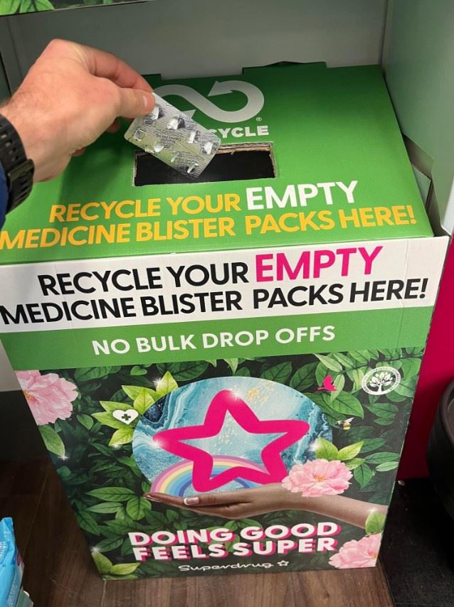 Superdrug blister pack recycle